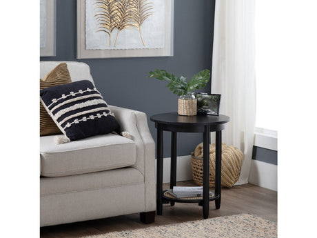 Port Royal Black/Tan End Table by Crestview at Eve Furniture