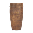 Porta Large Medium Brown Reclaimed Wooden Pot by Mercana at Eve Furniture