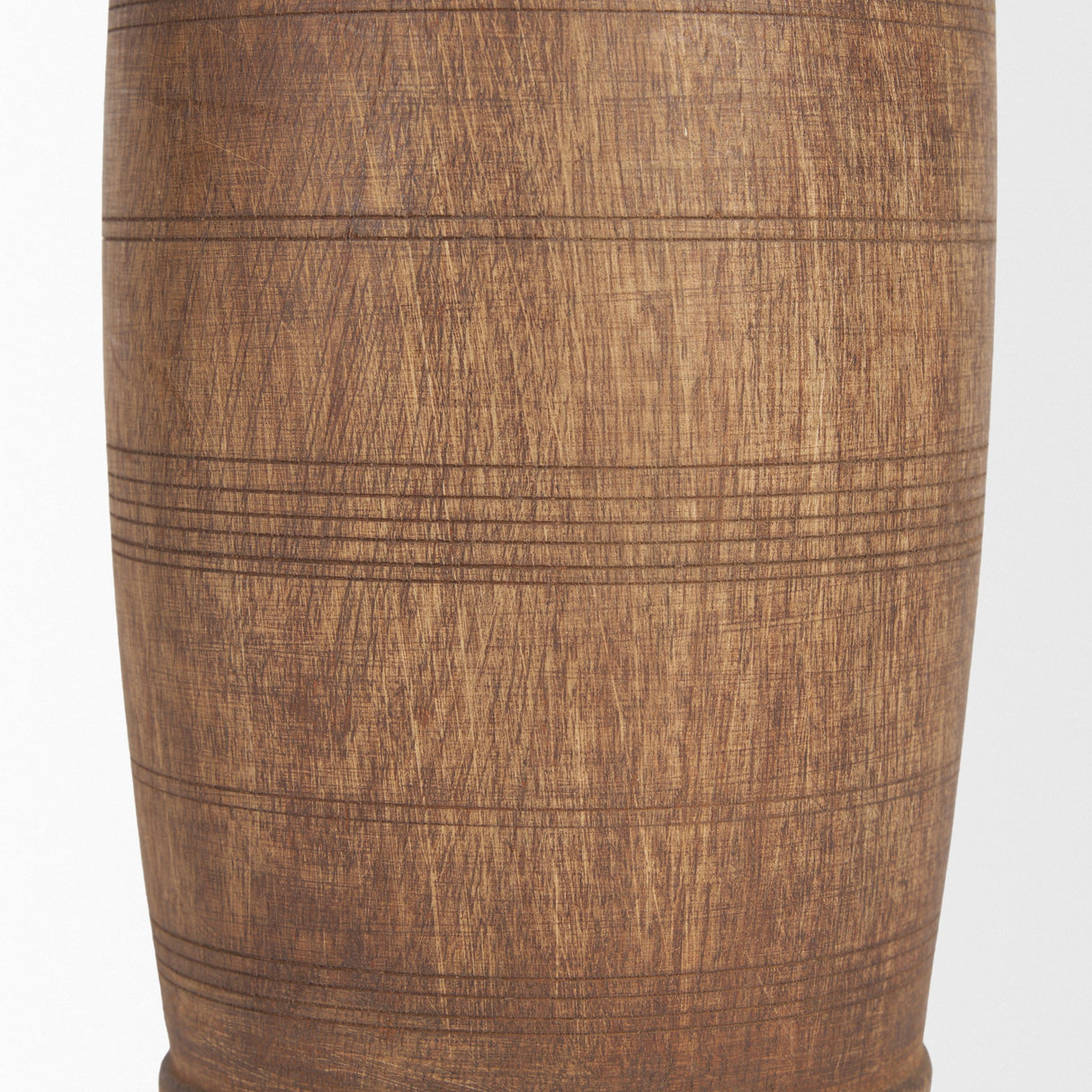 Porta Small Medium Brown Reclaimed Wooden Pot by Mercana at Eve Furniture