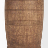 Porta Small Medium Brown Reclaimed Wooden Pot by Mercana at Eve Furniture