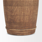 Porta Small Medium Brown Reclaimed Wooden Pot by Mercana at Eve Furniture
