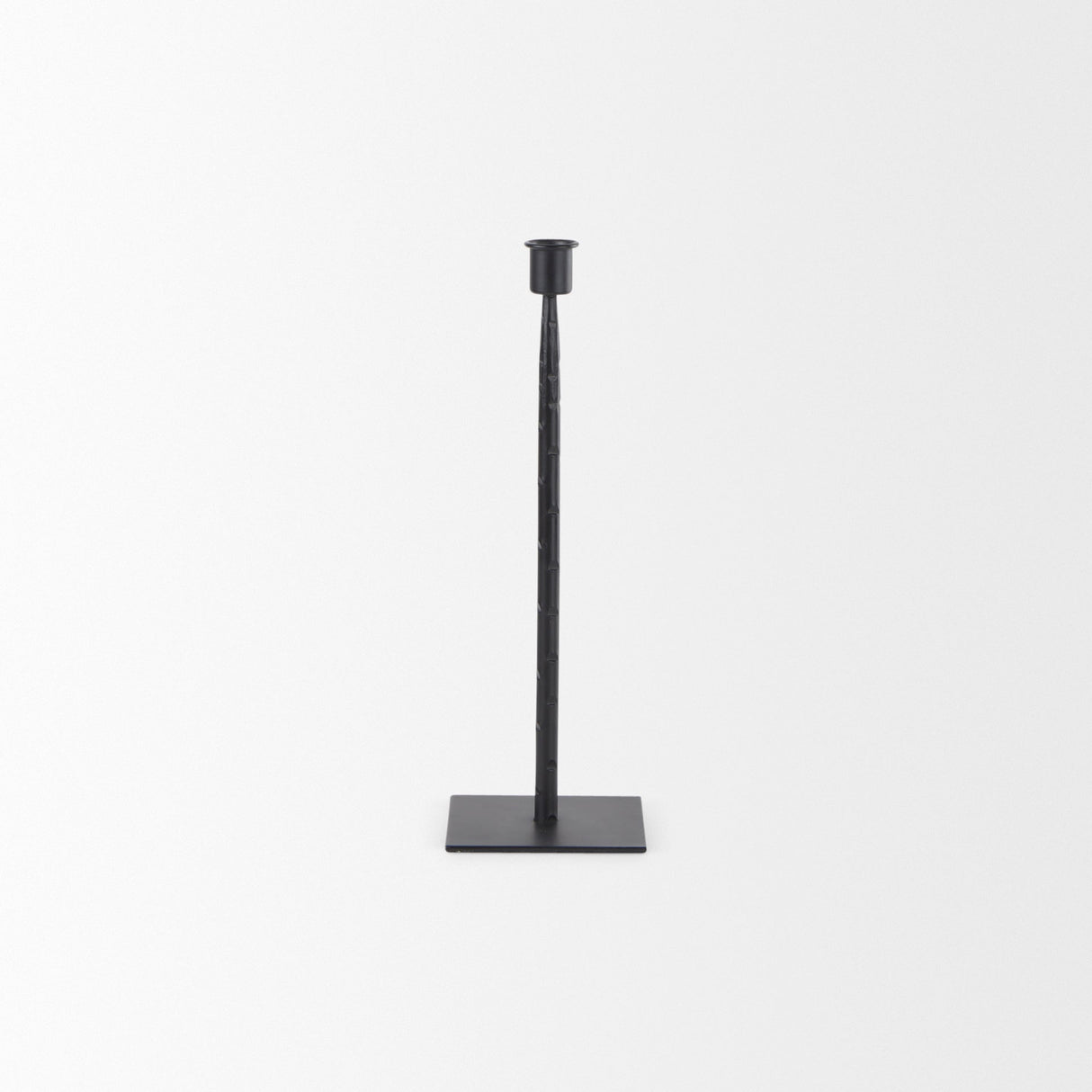 Porter 4.5L x 4.5W x 12.0H Small Black Iron Candle Holder by Mercana at Eve Furniture