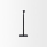 Porter 4.5L x 4.5W x 12.0H Small Black Iron Candle Holder by Mercana at Eve Furniture