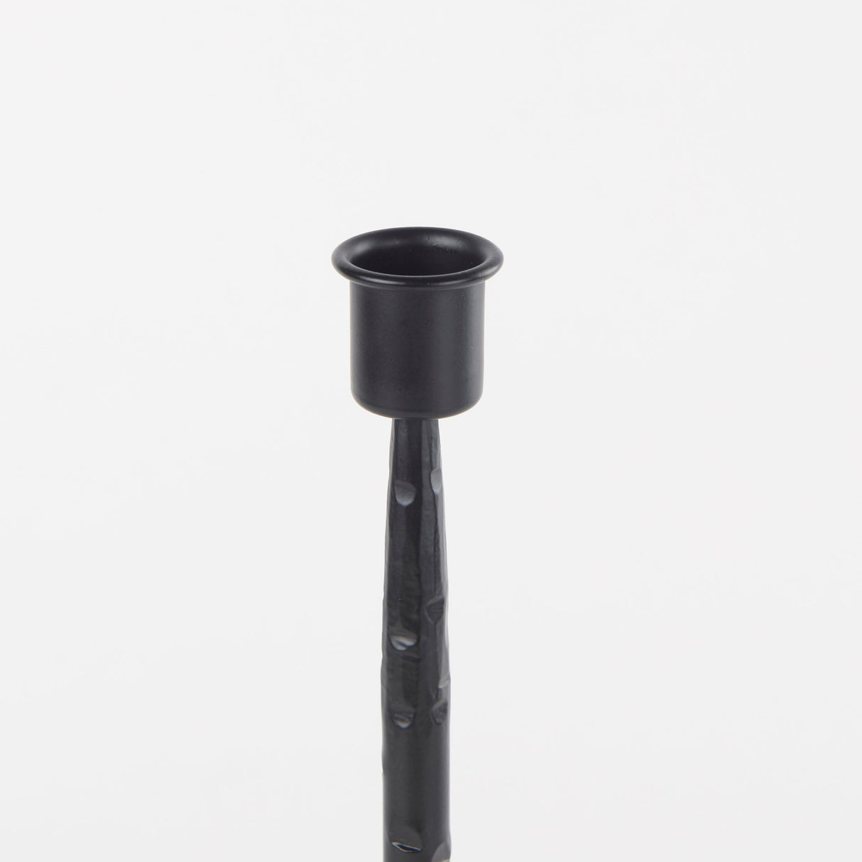 Porter 4.5L x 4.5W x 12.0H Small Black Iron Candle Holder by Mercana at Eve Furniture