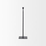 Porter 5.0L x 5.0W x 18.0H Medium Black Iron Candle Holder by Mercana at Eve Furniture