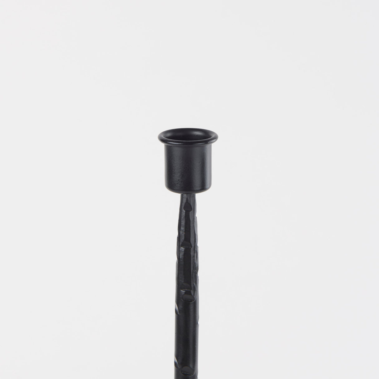 Porter 5.0L x 5.0W x 18.0H Medium Black Iron Candle Holder by Mercana at Eve Furniture