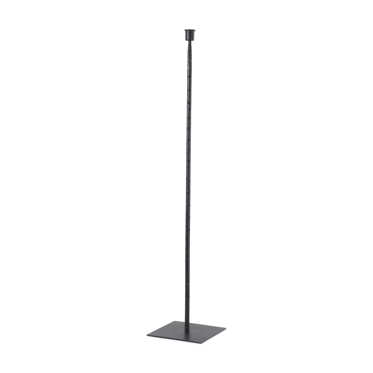 Porter 6.0L x 6.0W x 30.0H Large Black Iron Candle Holder by Mercana at Eve Furniture