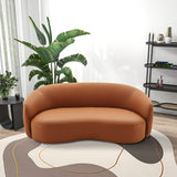 Porter Cognac PU Leather Sofa by Ashcroft Furniture at Eve Furniture