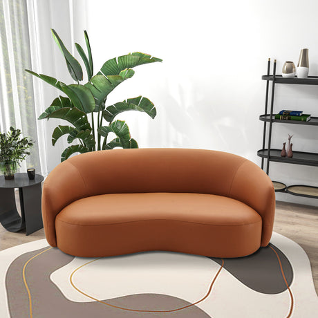 Porter Cognac PU Leather Sofa by Ashcroft Furniture at Eve Furniture