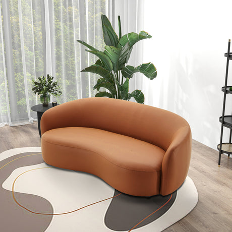 Porter Cognac PU Leather Sofa by Ashcroft Furniture at Eve Furniture