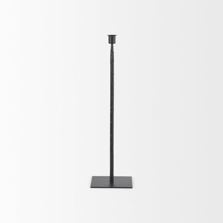 Porter Medium Black Iron Candle Holder by Mercana at Eve Furniture