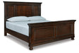 Porter Rustic Brown California King Panel Bed by Ashley at Eve Furniture