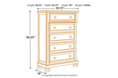 Porter Rustic Brown Chest of Drawers by Ashley at Eve Furniture