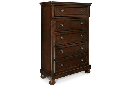 Porter Rustic Brown Chest of Drawers by Ashley at Eve Furniture