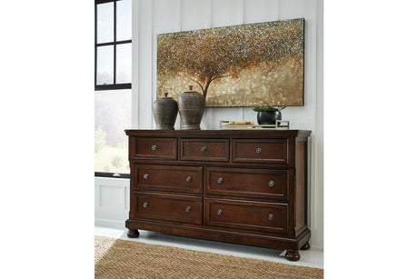 Porter Rustic Brown Dresser by Ashley at Eve Furniture