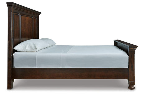Porter Rustic Brown King Panel Bed by Ashley at Eve Furniture