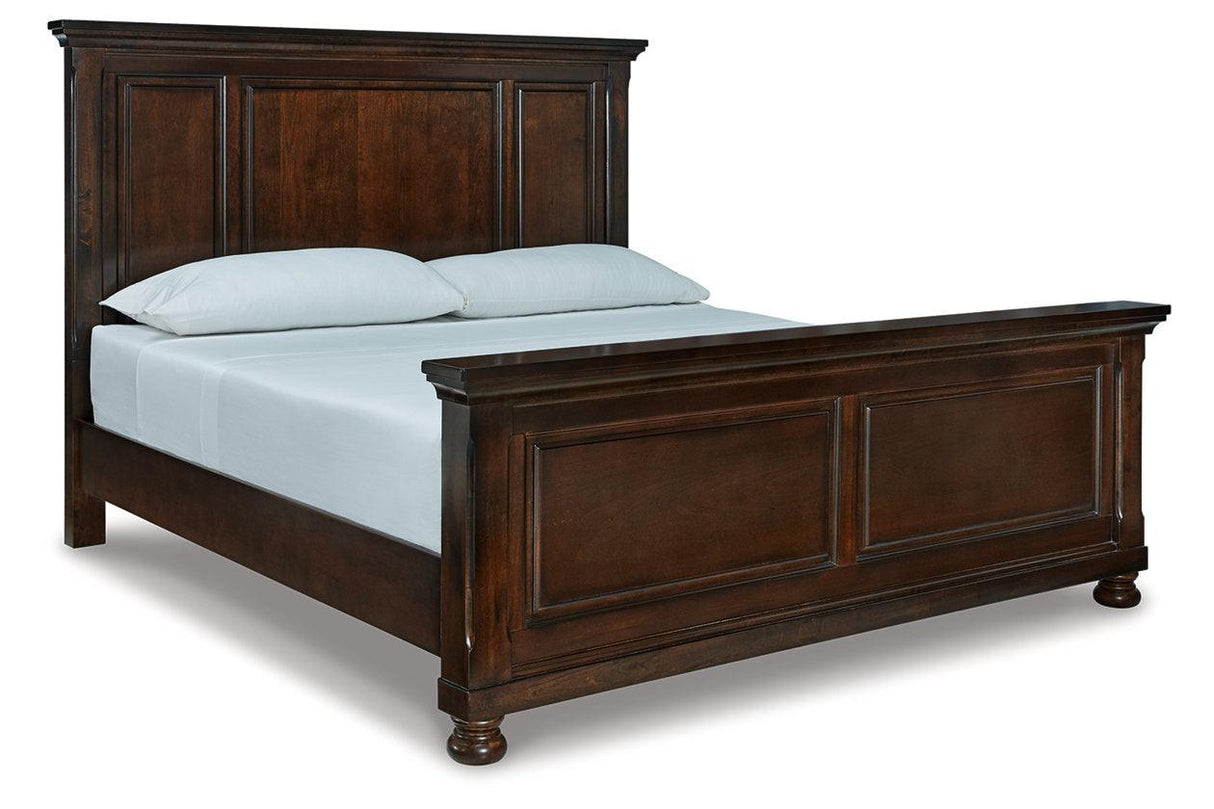 Porter Rustic Brown King Panel Bed by Ashley at Eve Furniture