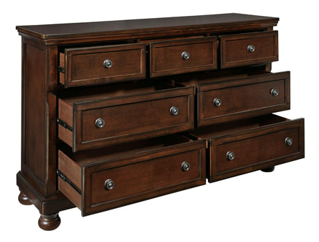 Porter Rustic Brown Panel Bedroom Set by Ashley at Eve Furniture