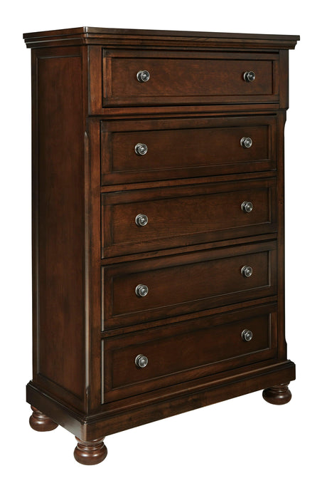 Porter Rustic Brown Panel Bedroom Set by Ashley at Eve Furniture