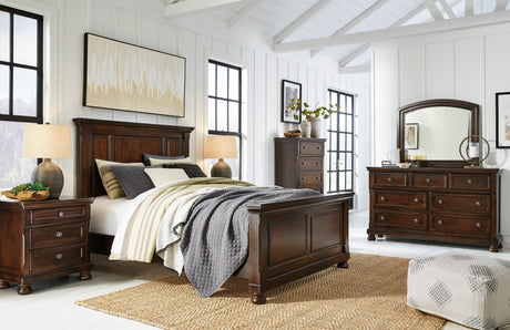 Porter Rustic Brown Panel Bedroom Set by Ashley at Eve Furniture