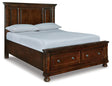 Porter Rustic Brown Queen Platform Storage Bed by Ashley at Eve Furniture
