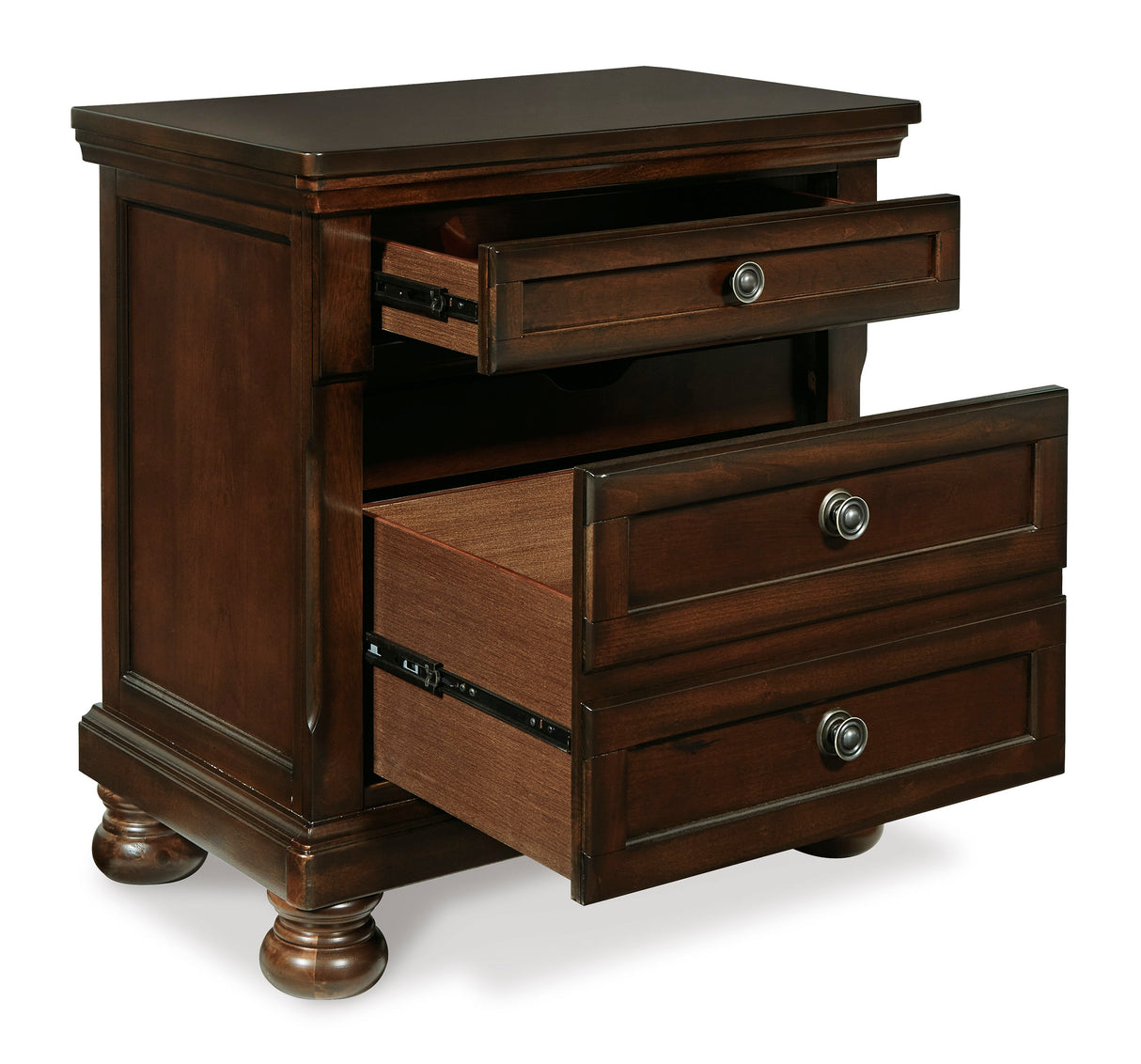 Porter Rustic Brown Sleigh Platform Bedroom Set by Ashley at Eve Furniture