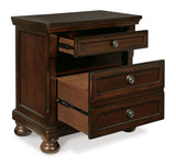 Porter Rustic Brown Sleigh Platform Bedroom Set by Ashley at Eve Furniture