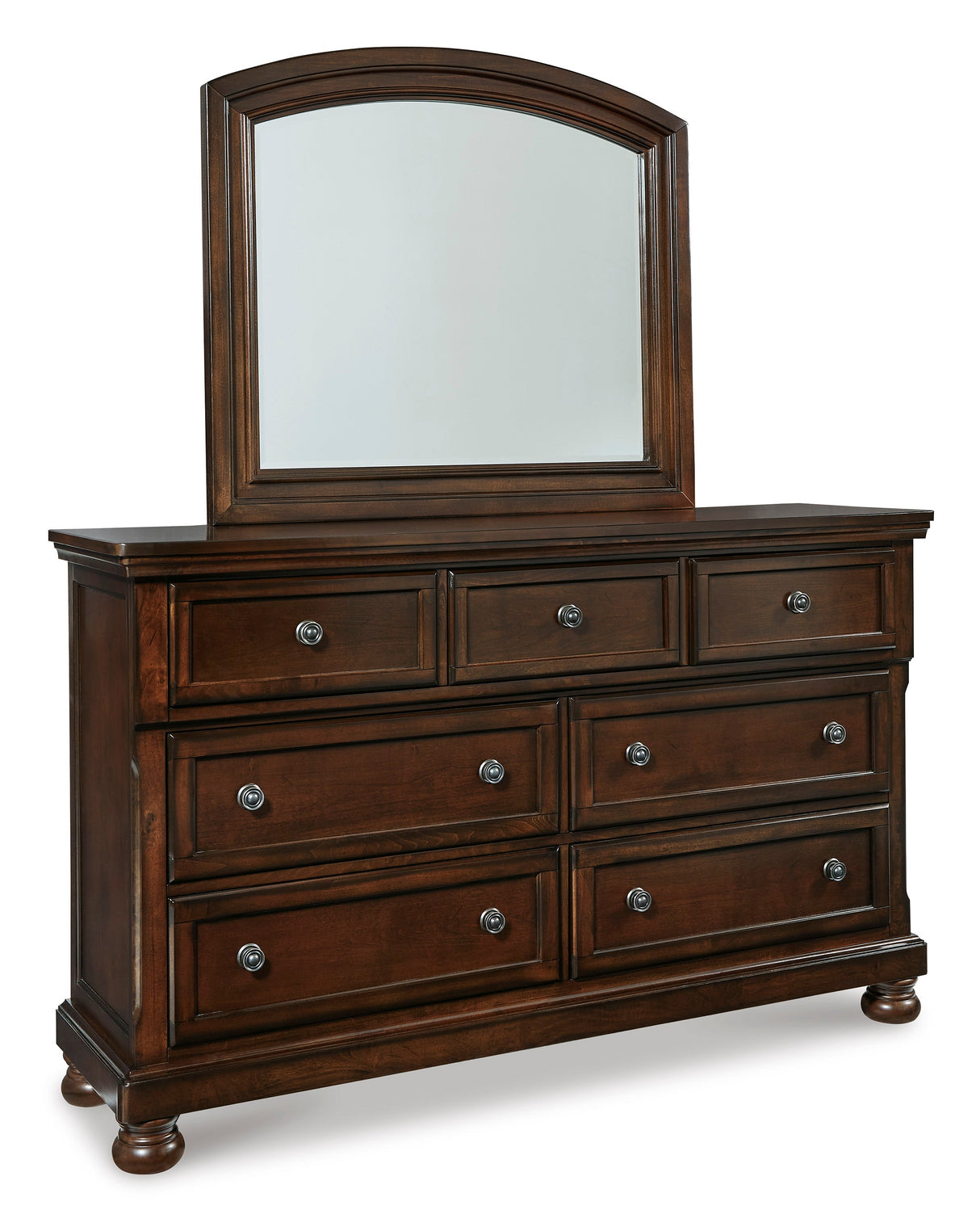 Porter Rustic Brown Sleigh Platform Bedroom Set by Ashley at Eve Furniture