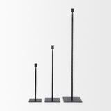 Porter Small Black Iron Candle Holder by Mercana at Eve Furniture