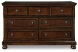 Porter Rustic Brown Dresser by Ashley at Eve Furniture
