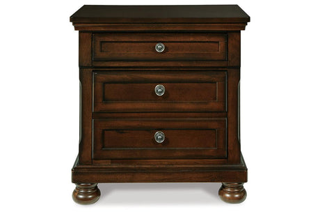Porter Rustic Brown Nightstand by Ashley at Eve Furniture