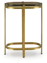 Porterville Gold Finish Accent Table by ASHLEY FURNITURE at Eve Furniture