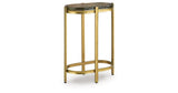 Porterville Gold Finish Accent Table by ASHLEY FURNITURE at Eve Furniture