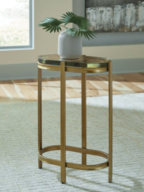 Porterville Gold Finish Accent Table by ASHLEY FURNITURE at Eve Furniture