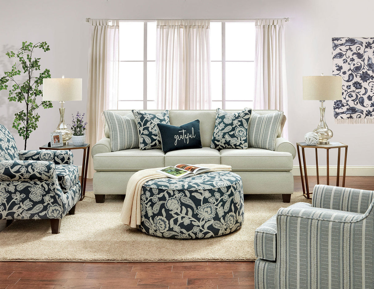 Porthcawl Ivory Sofa & Loveseat by Furniture of America at Eve Furniture