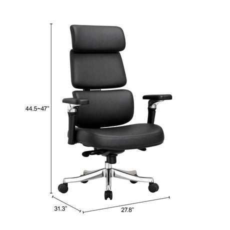 Portia Office Chair Black by Zuomod at Eve Furniture