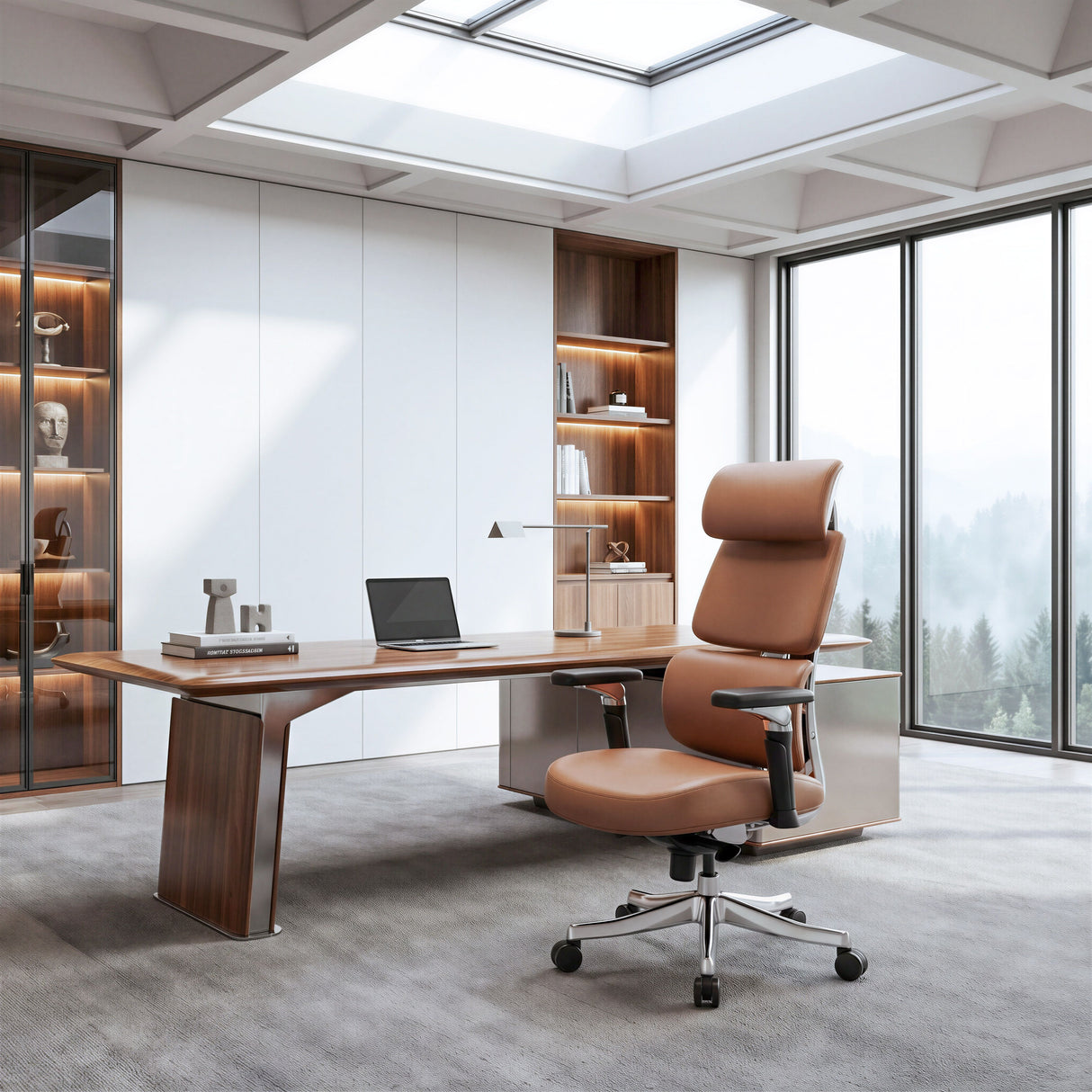 Portia Office Chair Brown by Zuomod at Eve Furniture