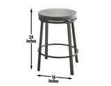 Portland 24″ Backless Counter Stool, Swivel, Set of 2