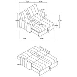 Portland Boucle Upholstered Sleeper Sofa Bed Copper by Coaster at Eve Furniture