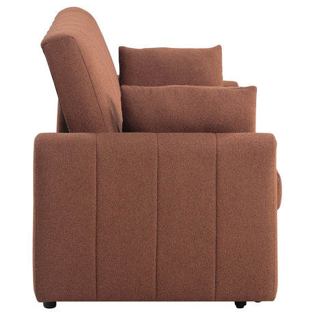 Portland Boucle Upholstered Sleeper Sofa Bed Copper by Coaster at Eve Furniture