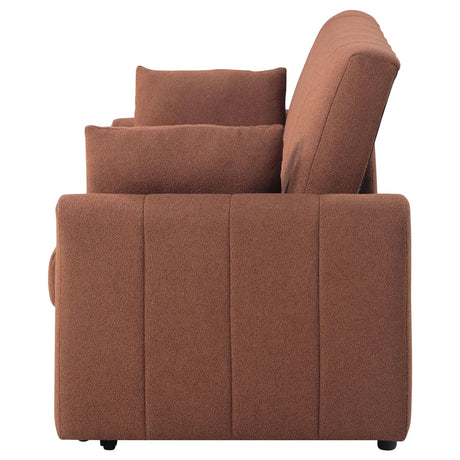 Portland Boucle Upholstered Sleeper Sofa Bed Copper by Coaster at Eve Furniture