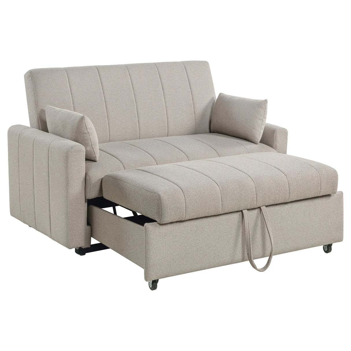 Portland Boucle Upholstered Sleeper Sofa Bed Latte by Coaster at Eve Furniture
