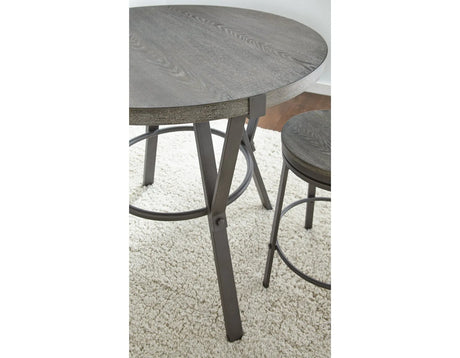 Portland Gray Round Counter Height Dining Set by Steve Silver at Eve Furniture