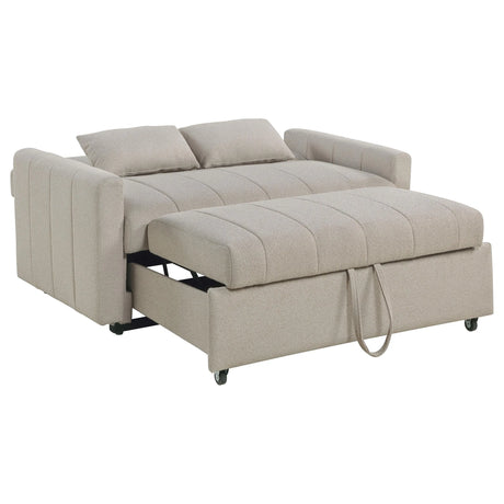 Portland Boucle Upholstered Sleeper Sofa Bed Latte by Coaster at Eve Furniture
