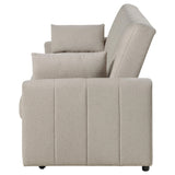 Portland Boucle Upholstered Sleeper Sofa Bed Latte by Coaster at Eve Furniture