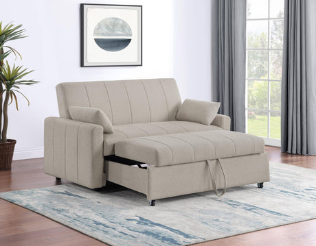 Portland Boucle Upholstered Sleeper Sofa Bed Latte by Coaster at Eve Furniture