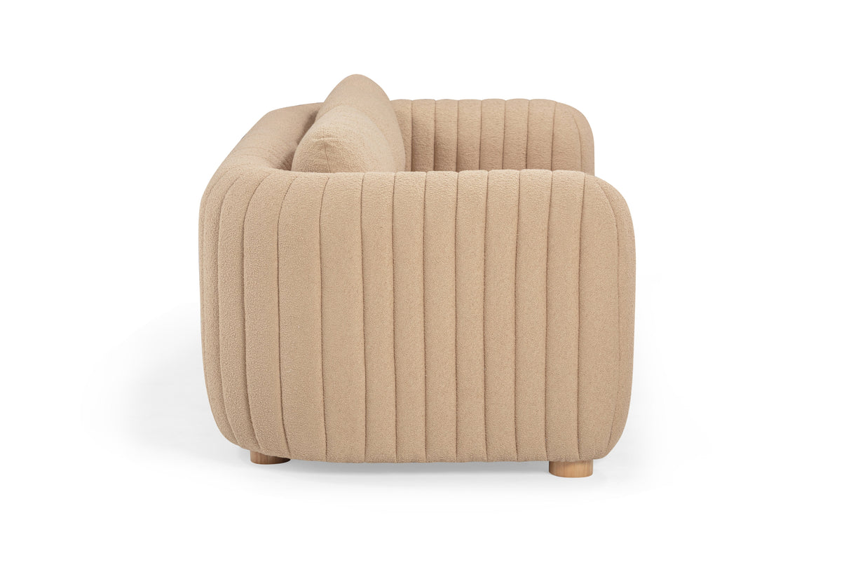 Porto Honey Boucle Sofa by TOV Furniture at Eve Furniture