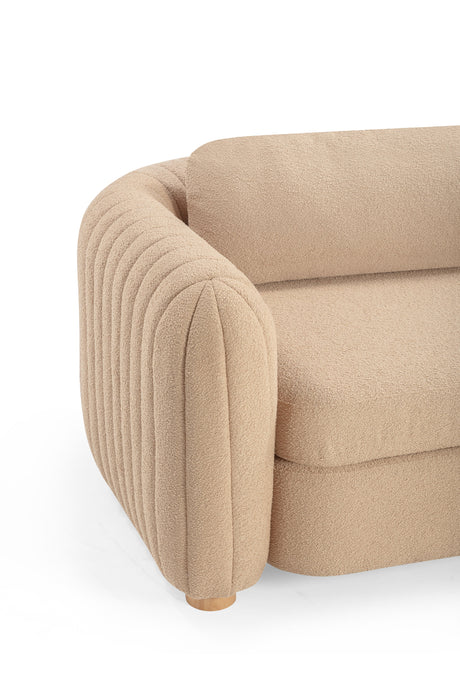 Porto Honey Boucle Sofa by TOV Furniture at Eve Furniture