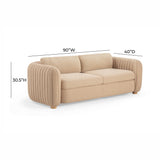 Porto Honey Boucle Sofa by TOV Furniture at Eve Furniture