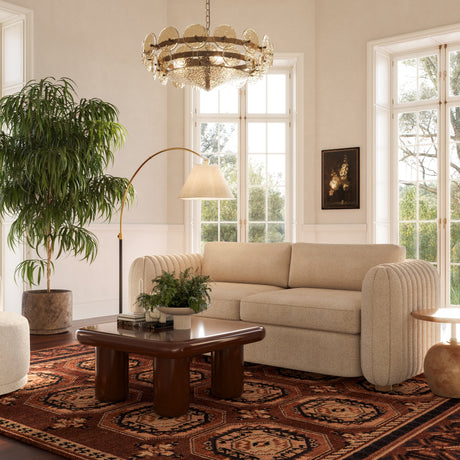 Porto Honey Boucle Sofa by TOV Furniture at Eve Furniture